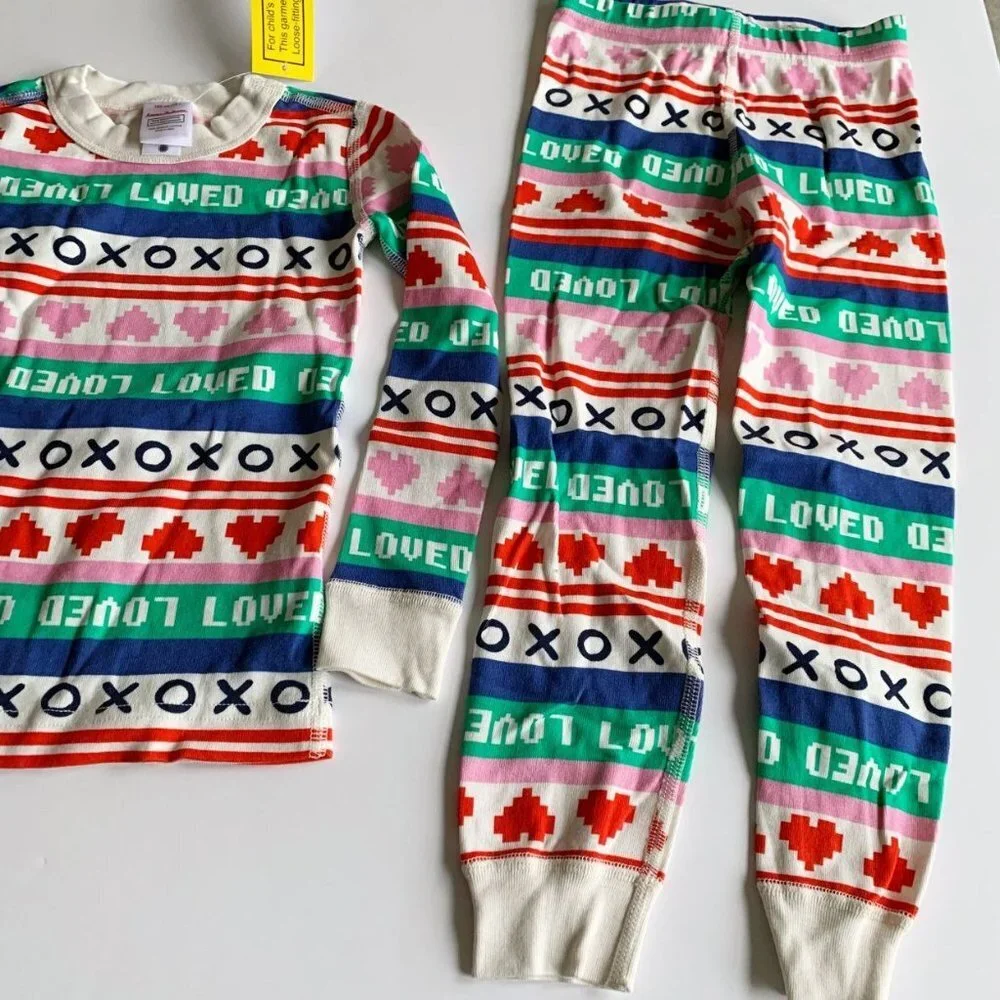 NWT Hanna Andersson Girl Valentines Pajama 4T 100 Cm